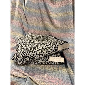 Rachel Zoe Leopard cheetah 2 X BATH Towels 100% Cotton NWT designer animal print